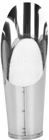 Soil Scoop for Bonsai Potting, Stainless Steel Bucket Shovel with Sieve Potted Soil Scoops Gardening Tool for Transplanting, Fertilizing, Planting (M, 17 x 6cm)