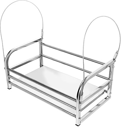 Toyvian 1 Pièce jardinière réglable Supports de Pots de Fleurs d'intérieur Supports de Pot de Fleur de Balcon Garde-Corps Suspendus Pots de Fleurs Acier Inoxydable