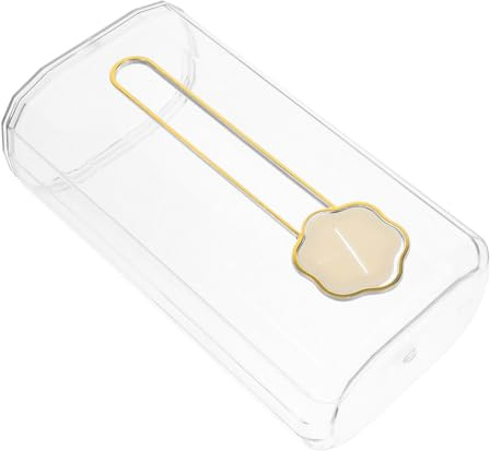 Warmhm Porta Tovaglioli da Bagno da Parete Trasparente Bianco, Scatola Porta Fazzoletti Adesiva Stabile per Carta Igienica, Accessorio Bagno per Superfici Lisce come Ceramica e Marmo