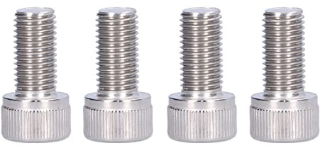 Garosa Sechskantschrauben M10, Edelstahl, 1,25 mm Feingewinde, DIN 912, 4 Stück, für Karosseriemodule und Stoßstangen