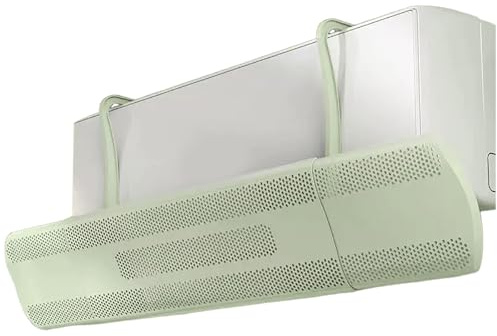 Retráctil Universal Deflector Aire Acondicionado Split, Evita el Soplao Directo de Aire Frío, Difusor AC Mejora la Circulación de Refrigeración y Calefacción(Green)