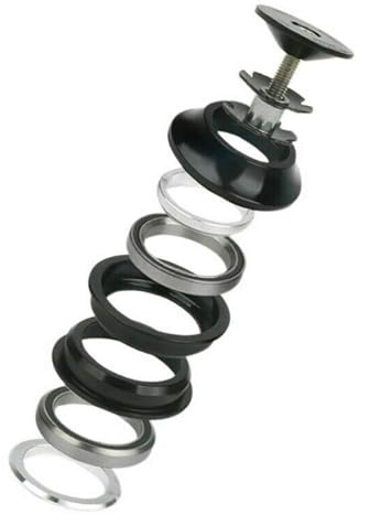 Mountain Bicycle Headset Bearings Kit, 44mm 1-1/8 4444S Mountain Bike Headset, CNC ZS44/ZS56 Aluminium Tapered to Straight Tube Fork Internal, Headset Replacement MTB Road Mountain Bike Headset Kit
