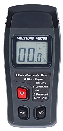 Hygromètre numérique pour bois, humidimètre très précis avec écran LCD HD pour bois de chauffage, papier carton ABS noir