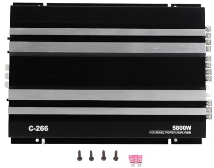 Car Amplifier 5800W High Power 4 Channel Universal Metal Audio System Amplifier for Car Speaker Stereo Multimedia Player