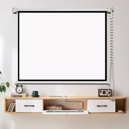 MACAGGTNTU Schermo Cinematografico Retrattile Manuale Da 60 Schermo Di Proiezione Portatile Telo Di Proiettore Avvolgibile Per Home Cinema E Campeggio(60 inch-4:3)