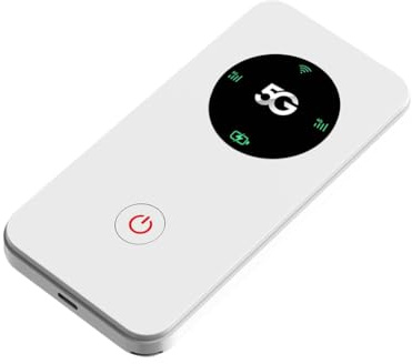 Ounfhtrttk Punto de Acceso de Banda Móvil 5G Router MIFI 5000mAh Módem WiFi Portátil Banda Dual 2.4GHz 5GHz Router Inalámbrico de Bolsillo