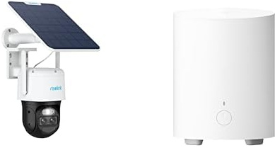 Reolink TrackMix Solar PTZ Camera + Home Hub Mini | Dual Lens 360° Security Camera with Auto Tracking, Auto Zoom, 3K+ Colour Night Vision and Local Storage
