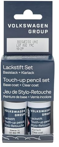 Volkswagen LST0U2Y9C Lackstift-Set Y9C Ibisweiss plus Klarlack 2x9ml