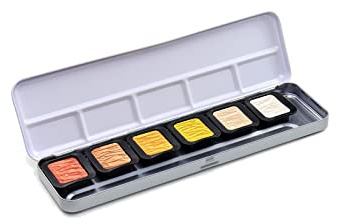 Finetec F0600 6 deckende Perlglanzfarben (? 30mm) im Metallkasten