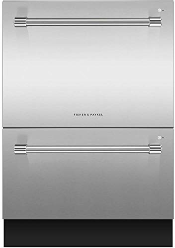 Series 9 Contemporary Double DishDrawer Dishwasher, Fisher & Paykel Built-In Dishwashers - DD24DV2T9 N Professional Tall Stainless Steel Dishwasher Machine, Two Large Independent Half Load Drawers