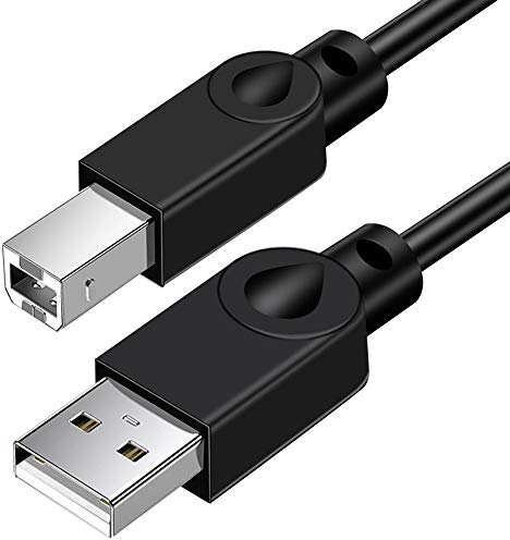 3m USB Printer Cable, USB 2.0 A-Male to B-Male Cable USB Type B Lead Scanner Cord for Printers like Canon, Epson, HP DeskJet/Envy, Lexmark, Dell, DAC, Samsung & Other USB B devices, etc (3 Meters)