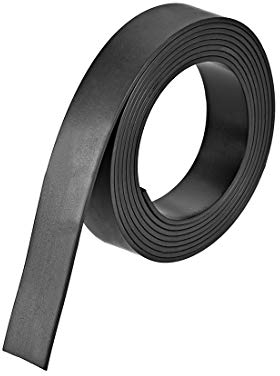 sourcing map Cinta Magnética, 100x1x0,1cm Tiras Magnéticas Negra, Banda para la Imantación de Fotos, Papeles o Carteles