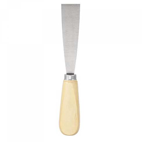 sourcing map Coltello da stucco 1 Raschietto in acciaio al carbonio Manico in legno per la diffusione del muro a secco, nastratura
