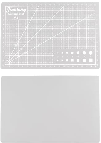 sourcing map A5 Selbstheilende Schneidematte 9x6 Doppelseitige Bastelschneide Brett für DIY Kunstwerke Nähen Schneiden Grau