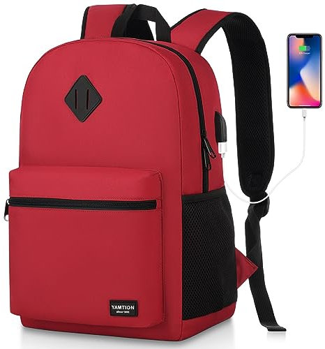 YAMTION Schulrucksack Mädchen Teenager Rucksack Damen,Schultasche Frauen Schulranzen Damen Rucksack Schule mit 15,6 Zoll Laptopfach für Universität Städtetrip Studium