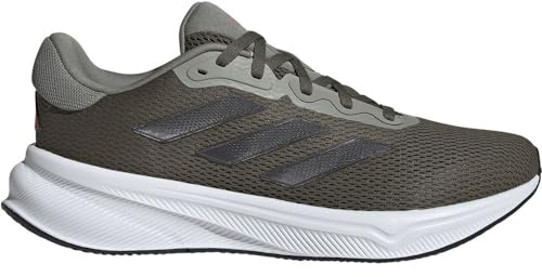 adidas Herren Response Shoes Laufschuhe, Olive strata/core Black/Bright red, 46 2/3 EU