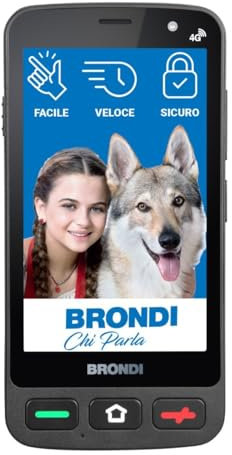 BRONDI Smartphone Amico Pocket - Nero - Android 12 Go
