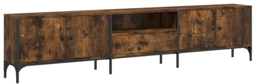 vidaXL TV-Schrank mit Schublade Räuchereiche 200x25x44cm Holzwerkstoff