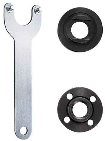 4mm Angle Grinder Adjustable Spanner, Angle Grinder Key Wrench Flange Wrench, Flange Home Spanner Wrenches Repair Tool for Angle Grinder, A Pin Spanner and Two Flange Nuts (A)