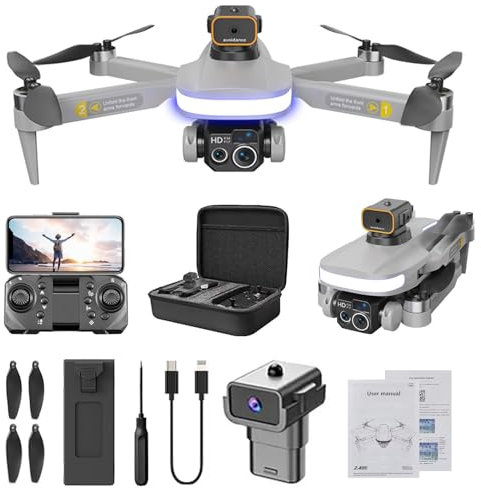 Drone witih 4K HD Camera for Beginners and Kids, Foldable Remote Control Quadcopter, Drones witih Camera for Adults 4K, Circle Fly, Route Fly, Altitude Hold, Headless Mode, Gifts for Adults Kids /62 (