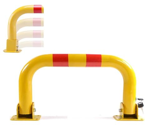 Borne de stationnement verrouillable en Forme de U, barrière de stationnement de Voiture en Acier, Haute visibilité, antivol, Tirez vers Le Haut et verrouillez automatiquement,600×300mm