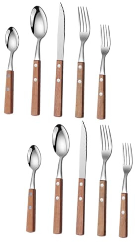 SOLUSTRE 2sets Utensili Da Servire Acciaio Inossidabile Con Manici Per Buffet e Occasioni Speciali Facile Da Pulire e Portatile