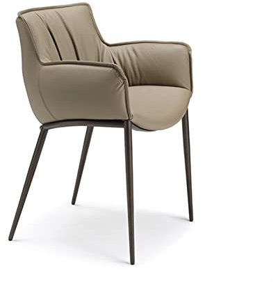 Moderner Designer Ledersessel mit individueller Rückenlehne, bequemer Büro-Lounge-Sessel für Zuhause oder Büro