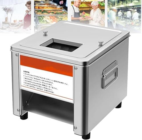 Commercial Electric Meat Cutting Machine, Electric Meat Cutter Cutting Machine with High-strength Nylon Gears, Chicken Fish Beef Meat Vegetable Slicer, for Boneless Meat Soft Vegetables