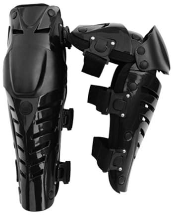 Yolispa Lot de 2 genouillères de moto - 1 paire de coudes - Genouillères mobiles - Pour motocross et patinage