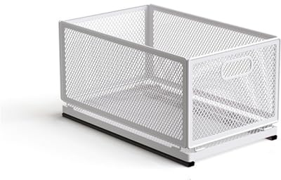 Ausziehbare Schublade KüChe, Schrankauszug Teleskopschublade, Küchenschrank Korbauszug, Kein Bohren und Nageln Erforderlich KüChenschublade (,) (Einzelschicht, 40 cm T x 24 cm B x 21,2cm H)