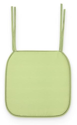 Pack 4 Cojines para Sillas 40x40cm, Asiento Acolchado con Cintas de Sujeción, Mullido y Cómodo para Interior y Exterior de Comedor, Jardín y Terraza.(Verde)