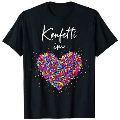 Konfetti im Herzen Karneval Fasching Kostüm T-Shirt