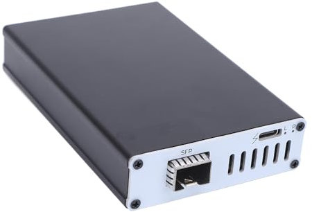 Tarjeta de Red Thunderbolt 25G, Adaptador 25Gbps Aluminio, Plug and Play para Mac//Ubuntu, Compatibilidad Triple SO Sin Fuente Externa (Puerto único)