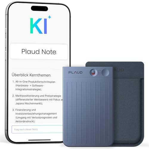 Plaud Note Registratore Vocale AI Professionale con Custodia Audio Digitale Trascrizione Riassunti Automatici in 112 Lingue Controllo App Perfetto per Riunioni Lezioni Chiamate Colloqui Interviste