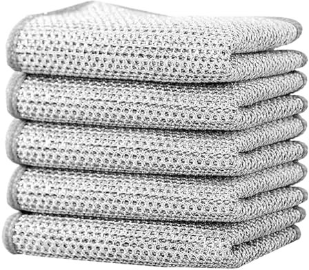 Straccio per lavare i piatti, panni multiuso per la pulizia dei fili, panno per lavare i piatti (25, monostrato colorato, 20 cm)