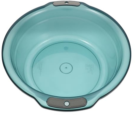 OATIPHO Bassin Rond Transparent Pour Bain Lavage Des Mains Avec Poignées Ergonomiques Pour Rangement Tâches Ménagères