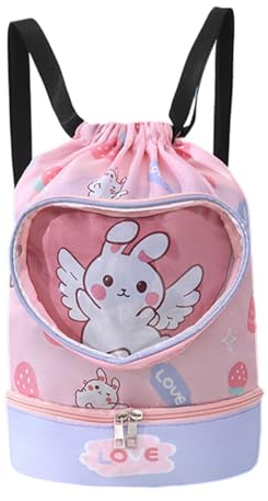 Genérico Bolsa De Piscina Para Niños | Mochila Impermeable Playa y Piscina | Cordón Ligero Separación Seco/Húmedo Accesorios Infantiles Para Colegio Camping Deportes Viajes Playa