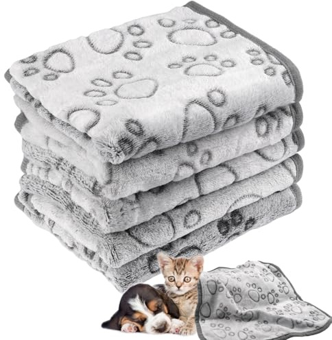 Vylro 5 Pezzi Coperta per Cani e Gatti in Flanella Antipelo,60cm x 40cm
