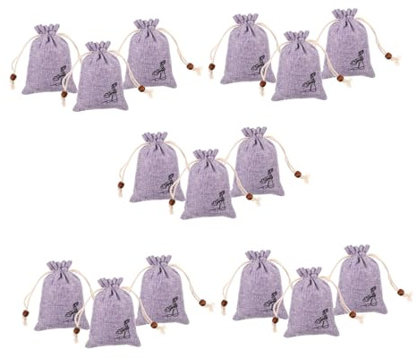 Beaupretty 15pezzi Bustina in Trasparente Coulisse Forma Sacchetto Riutilizzabile Per Erbe Aromatiche e Contenitori Portatili