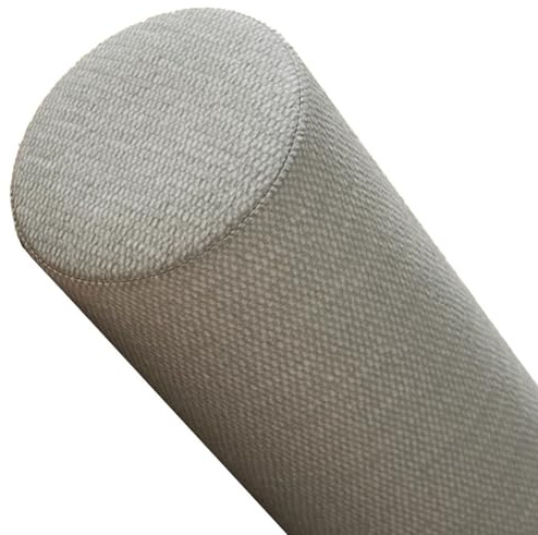 Odaima Almohada Cervical Cilíndrica del Cuello,Cojín Cilíndrico Cervical De Soporte, Espuma de Memoria Cojín Lumbar Y Cojín De Rodillas, para Dormir/Hogar/Oficina(Khaki Gray,12cmx50cm)