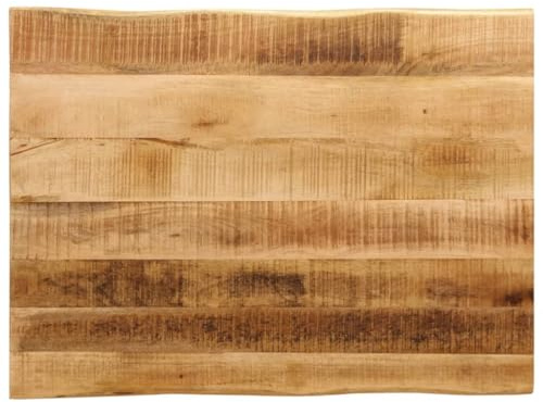 Frdhee Pied pour bureau debout, plateau de table avec bord d'arbre 90 x 60 x 2,5 cm Bois de manguier brut pour cuisine, maison et salon