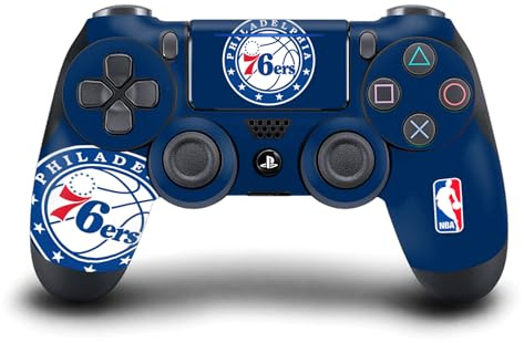 Head Case Designs Officially Licensed NBA Oversized Philadelphia 76ers Logo Vinyl Sticker Gaming Skin Decal Cover Compatible With Sony PlayStation 4 PS4 DualShock 4 Controller
