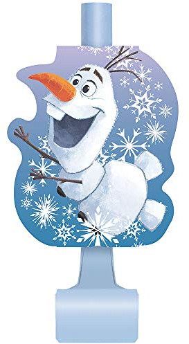 Disney Frozen 2 Party Blowouts (Pack of 8) Magical Pattern Design, Perfect Celebration Noisemakers for Kids & Fans