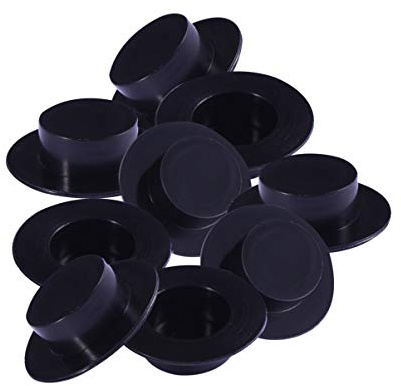 TOYANDONA 50Pcs Mini Schwarze Zylinder Hüte Kunststoff Zylinder Hüte Miniatur Zylinder für Kunsthandwerk Weihnachten Widmung DIY Lieferungen 37 * 10Mm