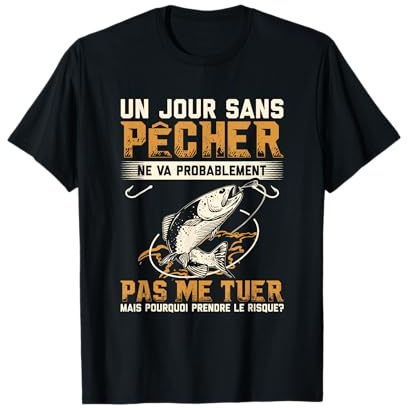 Chemise de pêcheur homme Papa pêcheur cadeau gars pêcheur T-Shirt