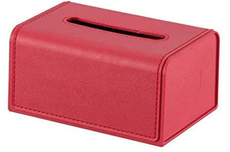 MYSUNBAR Taschentuchbox, kosmetiktücher Box, Leder Tissue Box, rechteckige Desktop-Servietten-Speicher-Halter-Würfel-Gewebe-Spender-Hülle