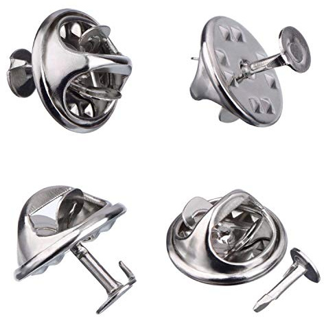 Cabilock 50 Stück Schmetterlingskappen Pin Stecker Set Für Schmuckherstellung Und Bastelzubehör Mit Metall Verschluss Rückseiten Für Anstecknadeln Und Namensschilder