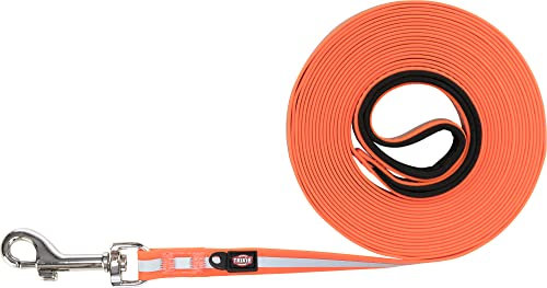 TRIXIE Schleppleine M–L, 5 m 13 mm in orange - refelktierende Hundeleine für Outdooraktivitäten - für mittelgroße bis große Hunde - 207320