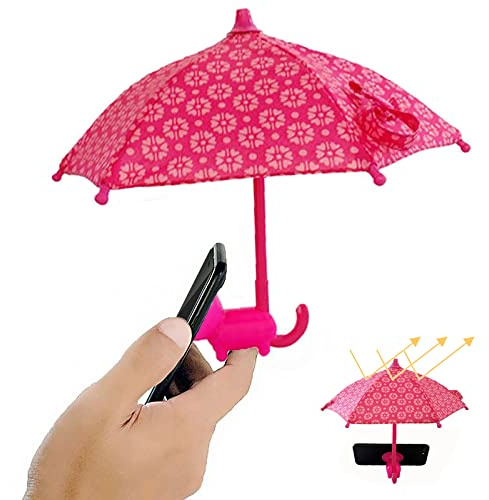BEITESTAR Phone Umbrella for Sun, Cell Phone Umbrella Sun Shade with Universal Adjustable Piggy Suction Cup Stand, Outdoor Cute Anti-Reflective Shield for iPhone, 4-10” Smartphones