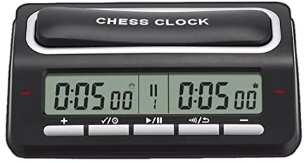 Minuteur,ERYUE Horloge d'échecs numérique Minuterie de Jeu d'échecs avec indicateur LED 39 Système de chronométrage préréglé pour Les échecs internationaux